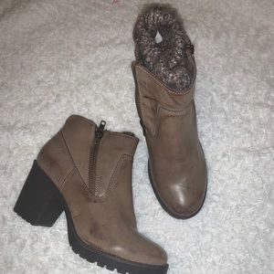 Ankle lug sole booties